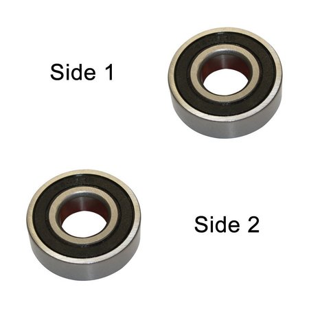 SUPERIOR ELECTRIC Replacement Ball Bearing - 2 x Seal, ID 15 mm x OD 35 mmx W 11 mm, PK 2 SE 6202-2RS